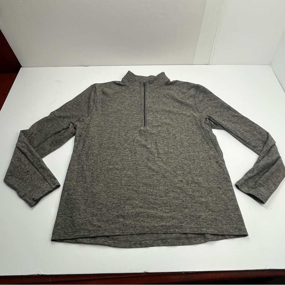 Lululemon Surge Warm Half-Zip Green Black Pullover Mens Size XL M3AORS *FLAW‎